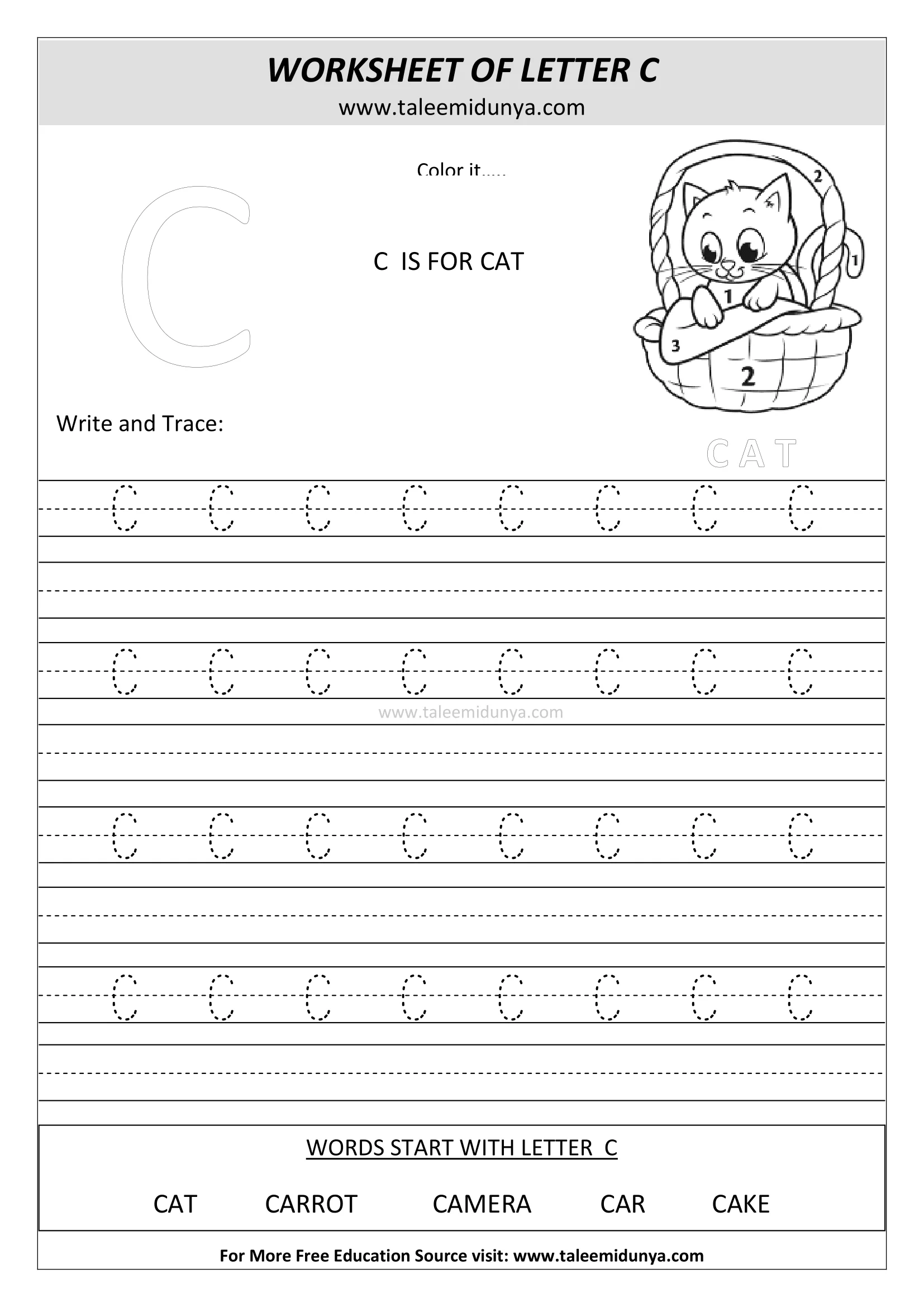 worksheet C